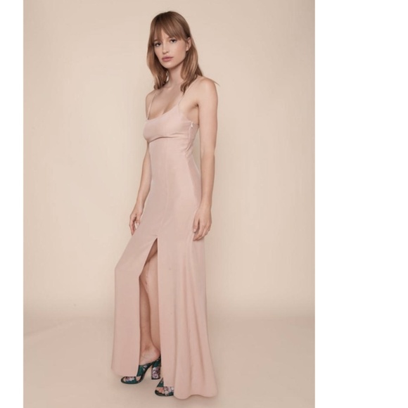 NWT Dusty Rose Stone Cold Fox 100% Silk Slip Dress - 1 (S) - Picture 2 of 10